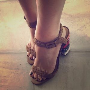 Crown Vintage Cadence Brown Braided Heels